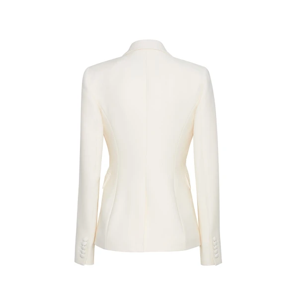Adam Lippes Logan Jacket in Ivory, view 4