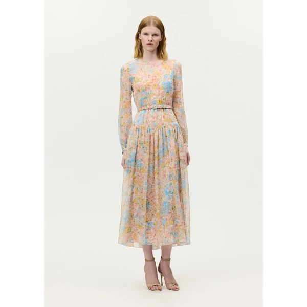 Adam Lippes Lorynn Dress in Ivory Floral, view 2