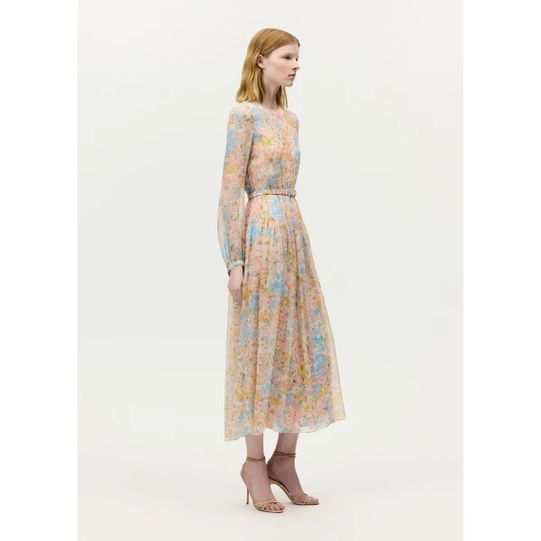 Adam Lippes Lorynn Dress in Ivory Floral, view 3
