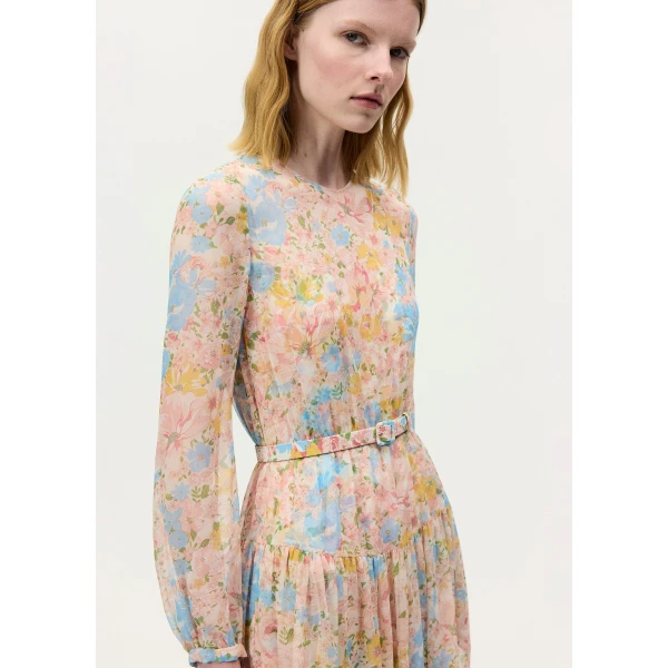Adam Lippes Lorynn Dress in Ivory Floral, view 4