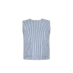 Adam Lippes Ludlow Top in Blue/White