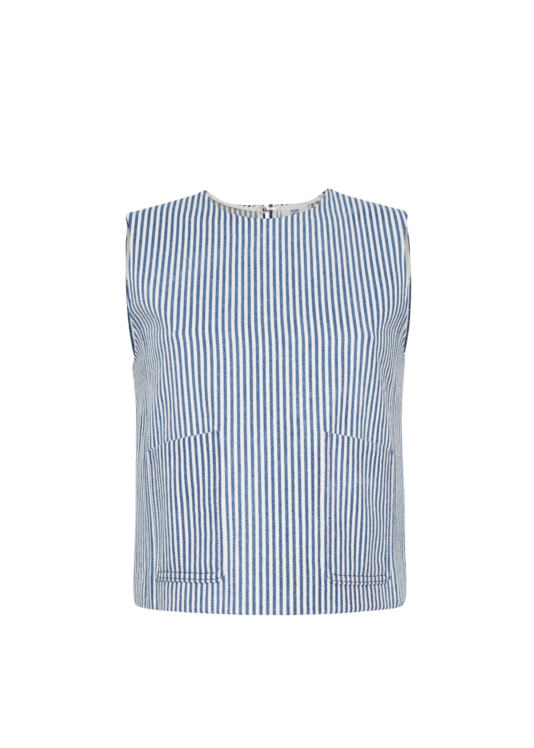 Adam Lippes Ludlow Top in Blue/White