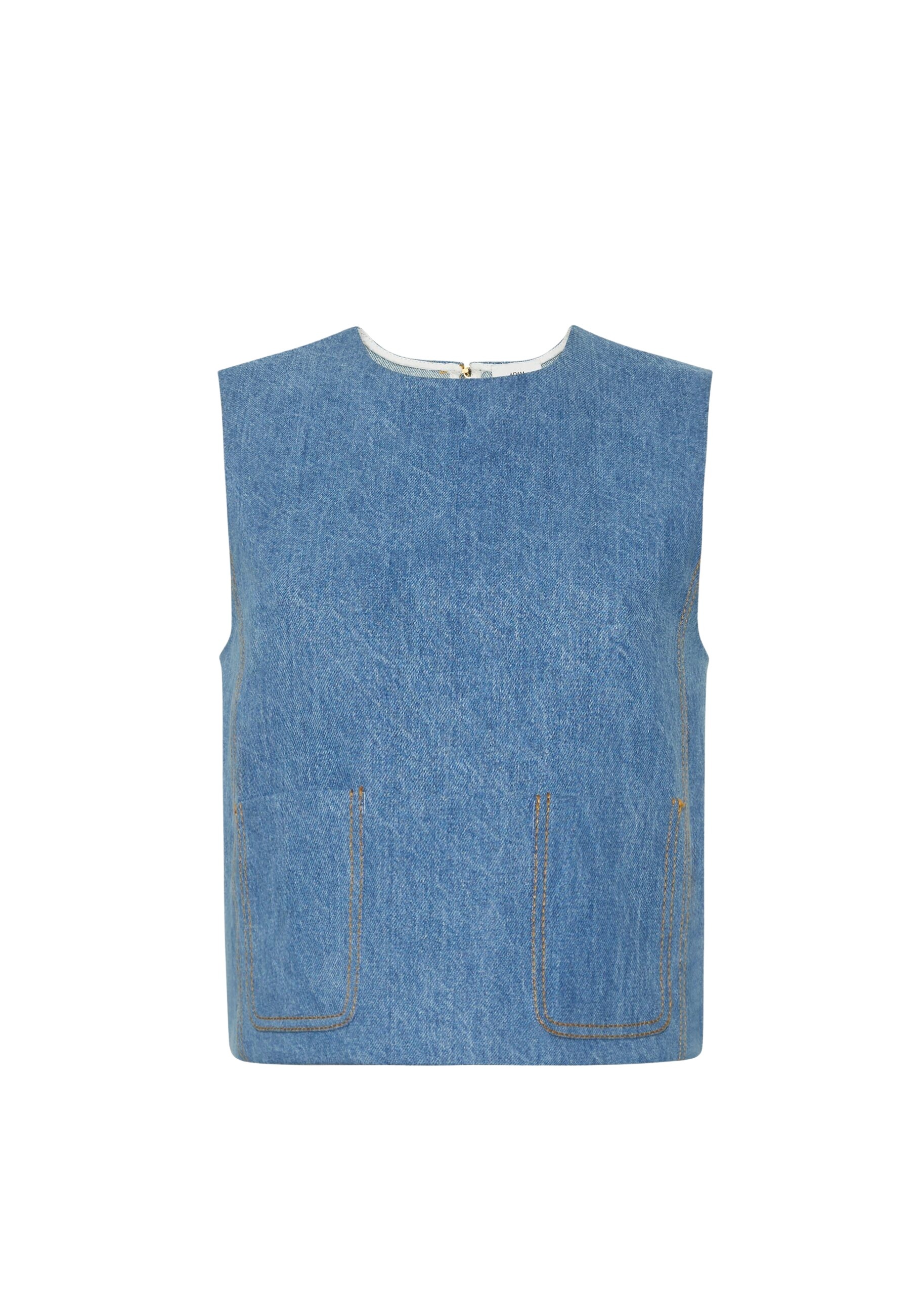 Adam Lippes Ludlow Top in Stone Wash