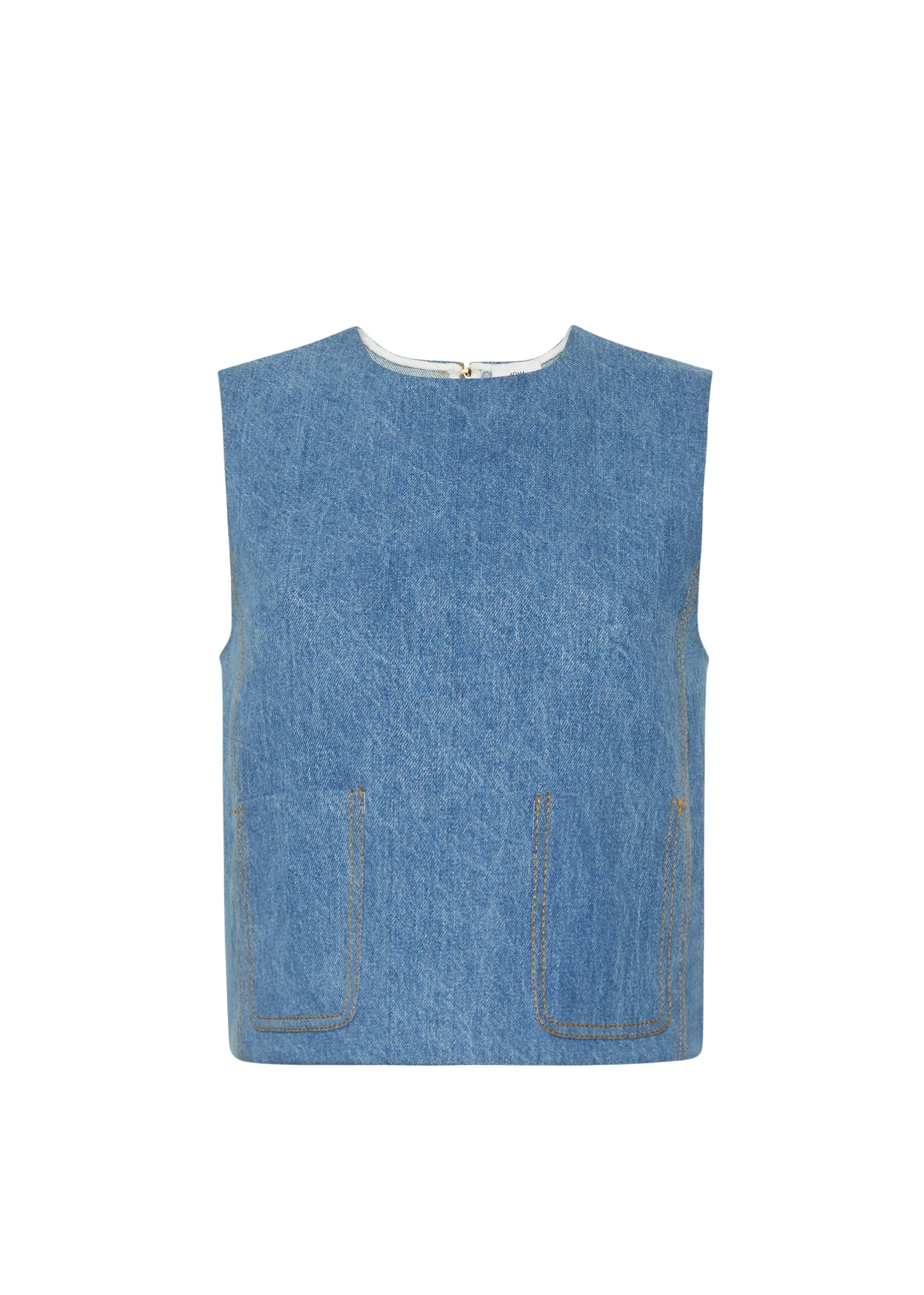 Adam Lippes Ludlow Top in Stone Wash