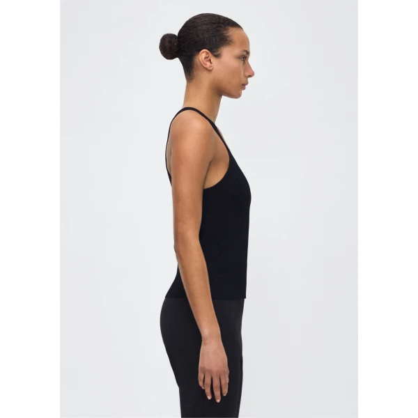 Adam Lippes Lumii Tank in Black Knit, view 3