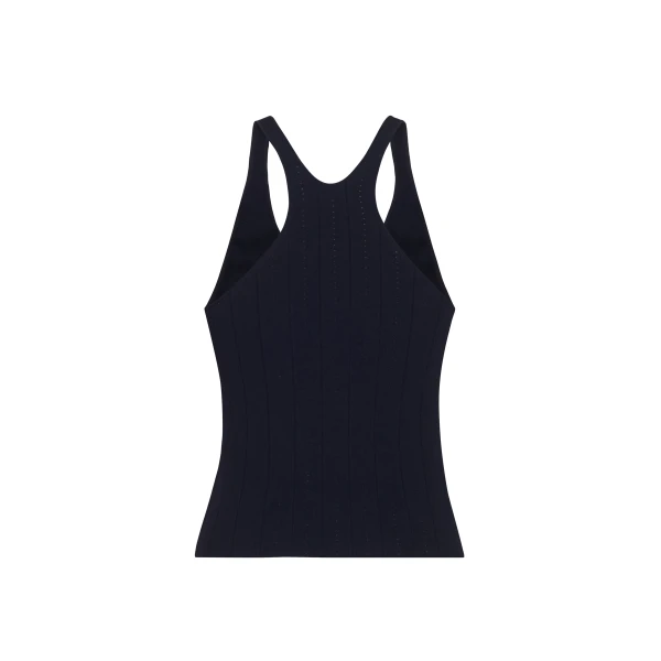 Adam Lippes Lumii Tank in Black Knit, view 4