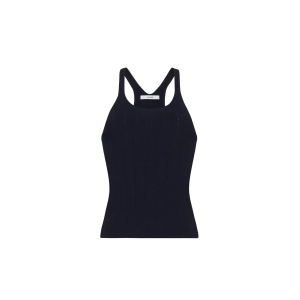 Adam Lippes Lumii Tank in Black Knit