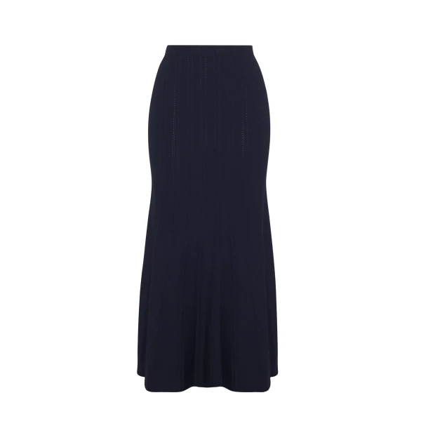 Adam Lippes Lyra Skirt in Navy