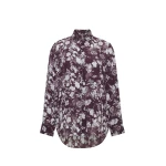 Adam Lippes Mathias Shirt in Aubergine/Silver