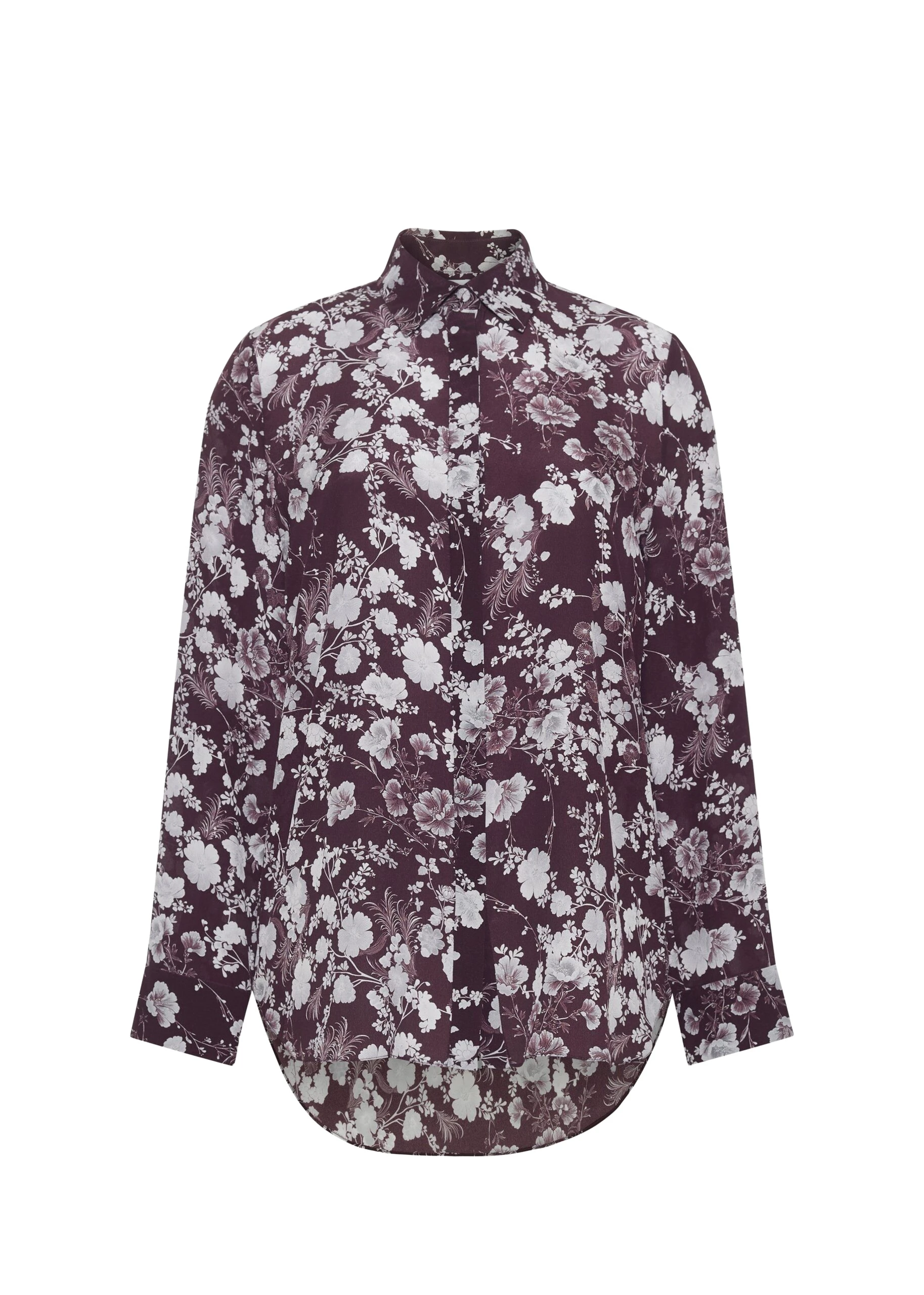 Adam Lippes Mathias Shirt in Aubergine/Silver