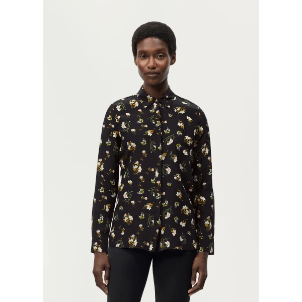 Adam Lippes Mathias Shirt in Black Floral, view 2