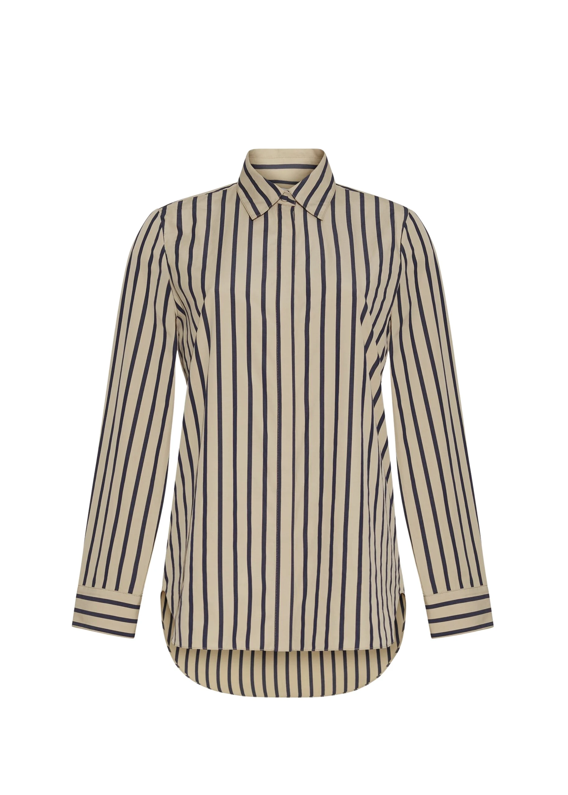 Adam Lippes Mathias Shirt in Khaki/Navy