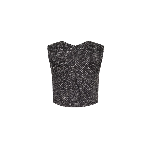 Adam Lippes Mercer Top in Black/Ivory, view 4