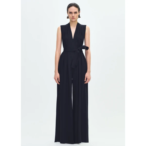 Adam Lippes Nansi Jumpsuit in Black, view 4