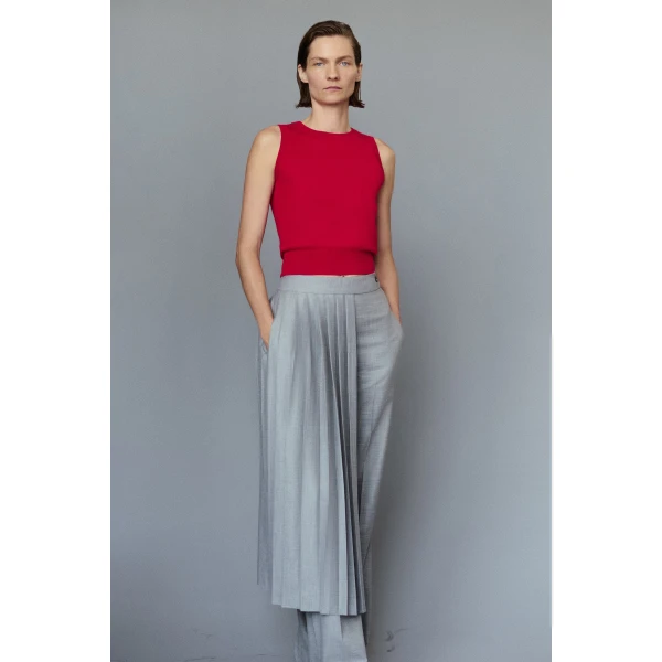 Adam Lippes Nara Pant in Heather Grey, view 2