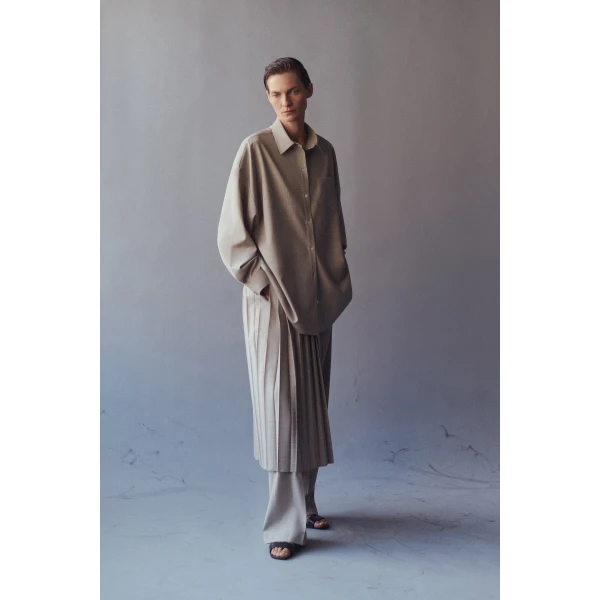 Adam Lippes Nara Pant in Heather Grey, view 3