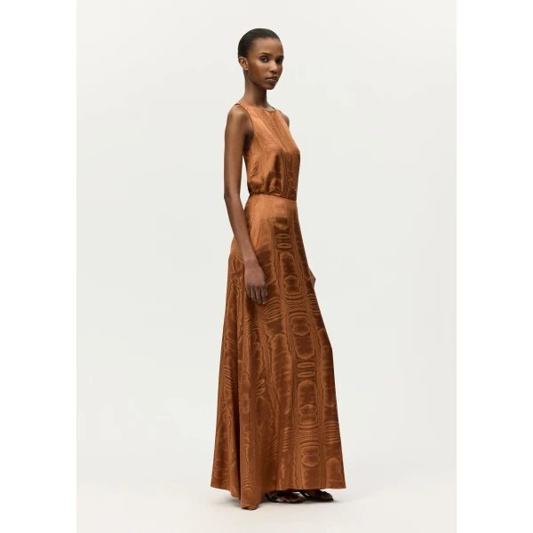 Adam Lippes Nova Skirt in Cognac, view 3