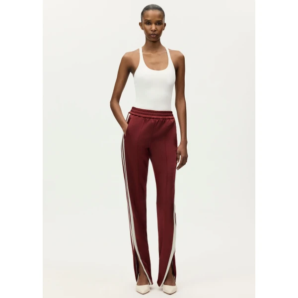 Adam Lippes Nozomi Pant in Oxblood/Magenta, view 2