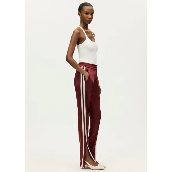 Adam Lippes Nozomi Pant in Oxblood/Magenta, view 3