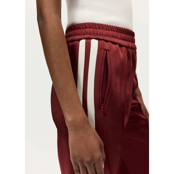 Adam Lippes Nozomi Pant in Oxblood/Magenta, view 4