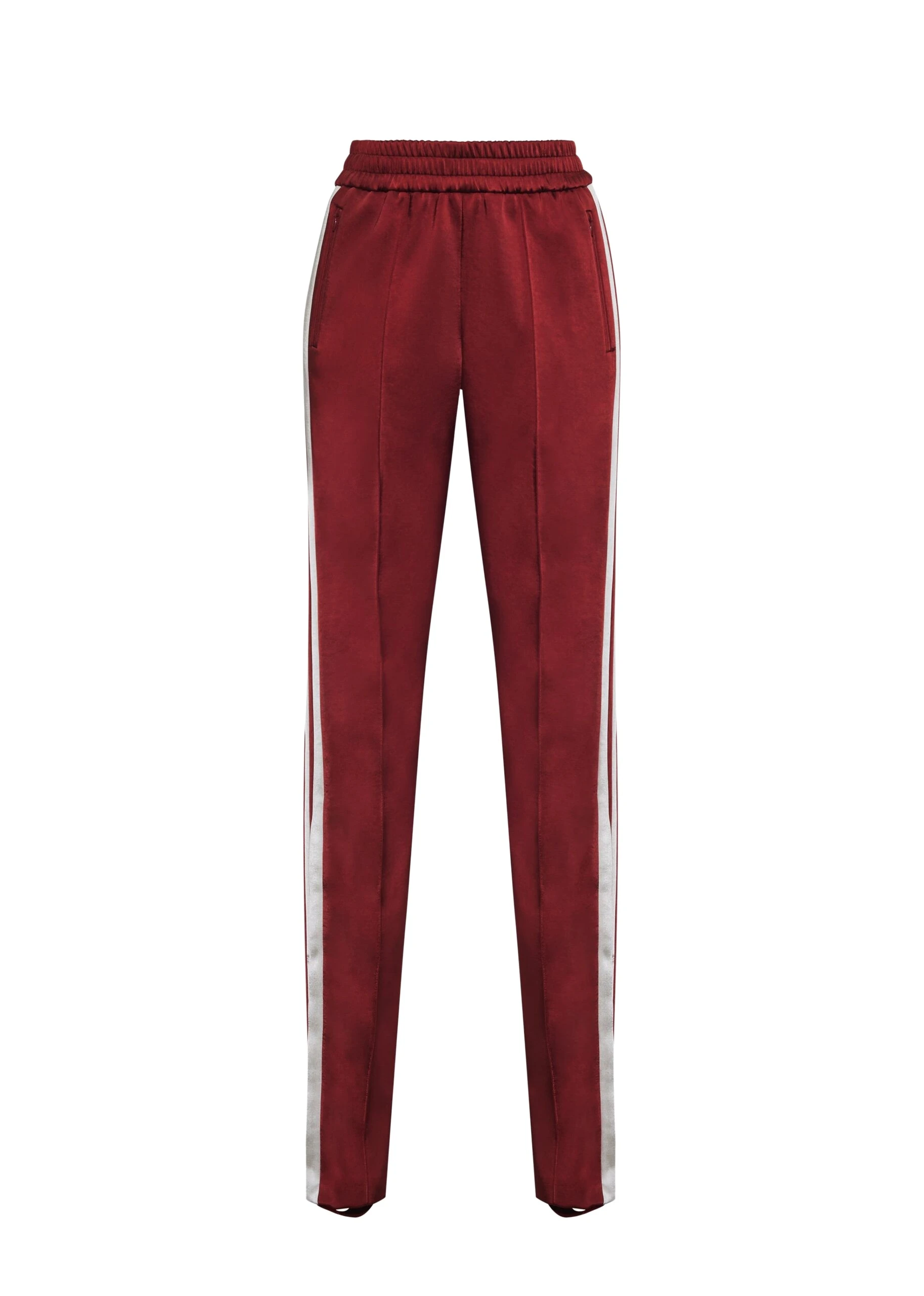 Adam Lippes Nozomi Pant in Oxblood/Magenta