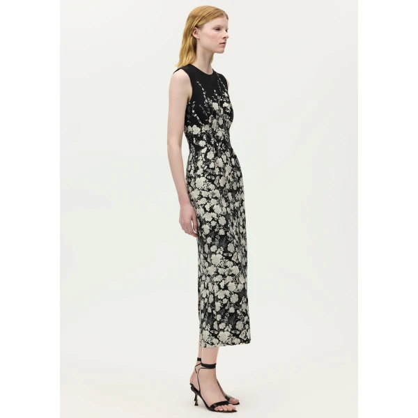 Adam Lippes Ophelia Dress in Silver/Black, view 3