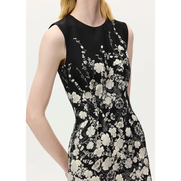 Adam Lippes Ophelia Dress in Silver/Black, view 4