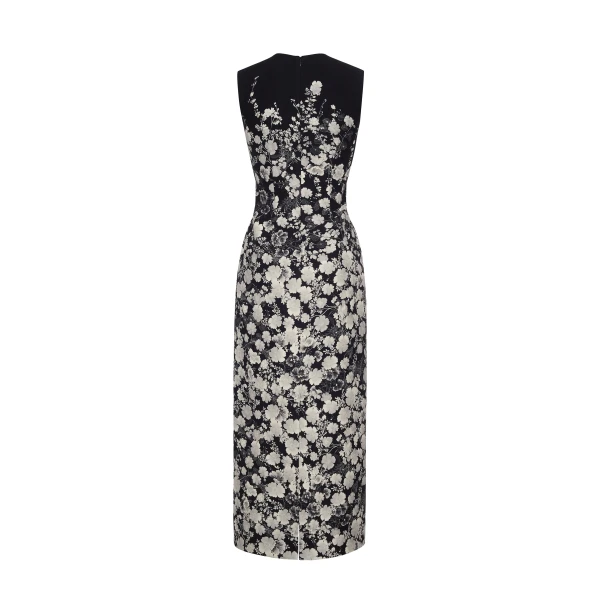 Adam Lippes Ophelia Dress in Silver/Black, view 5