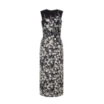 Adam Lippes Ophelia Dress in Silver/Black
