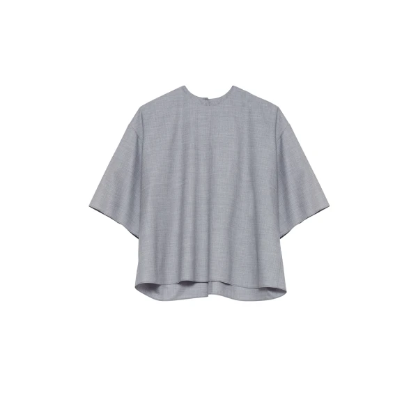 Adam Lippes Oversized T-Shirt in Heather Grey Top