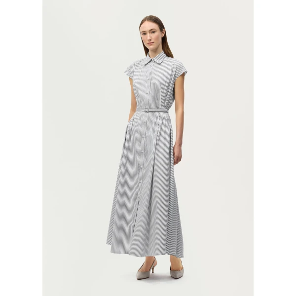 Adam Lippes Palmer Dress in White/Ink, view 2