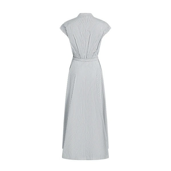 Adam Lippes Palmer Dress in White/Ink, view 4
