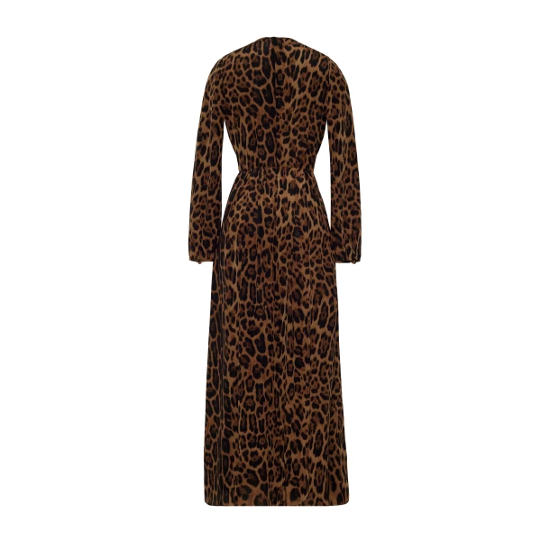 Adam Lippes Paravacini Dress in Natural Leopard, view 4