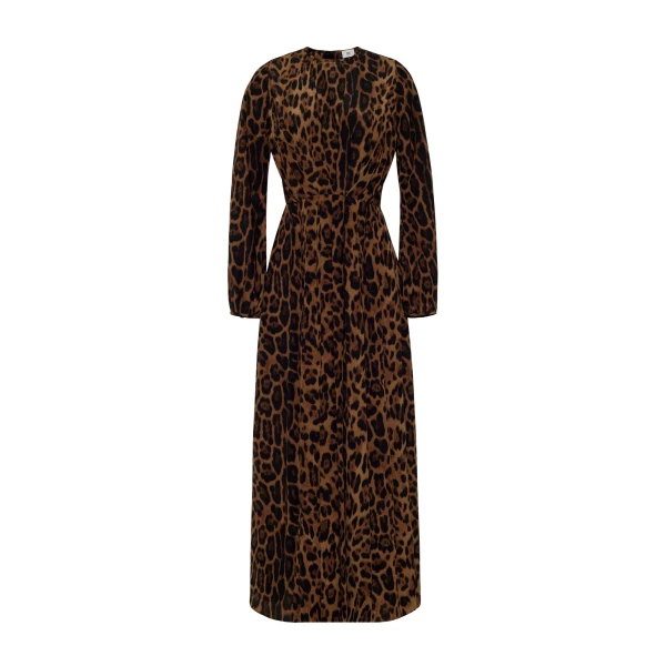 Adam Lippes Paravacini Dress in Natural Leopard