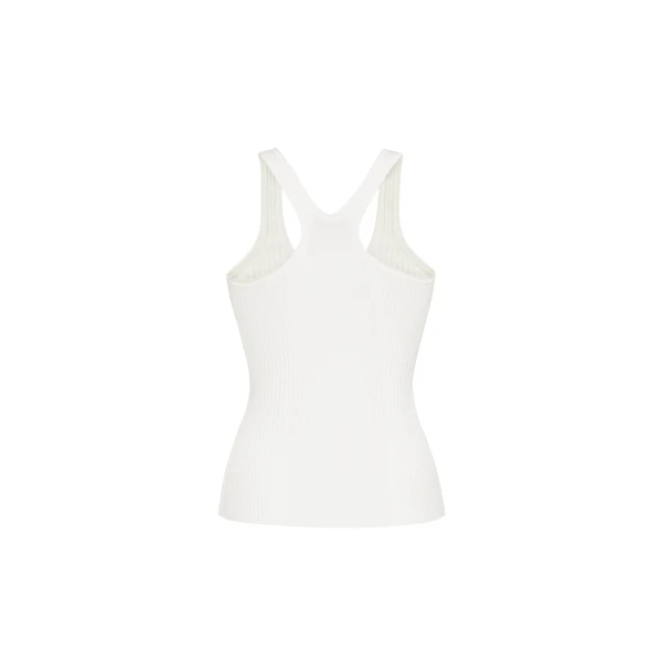 Adam Lippes Peretti Tank in Ivory Knit, view 4