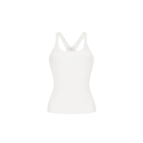 Adam Lippes Peretti Tank in Ivory Knit