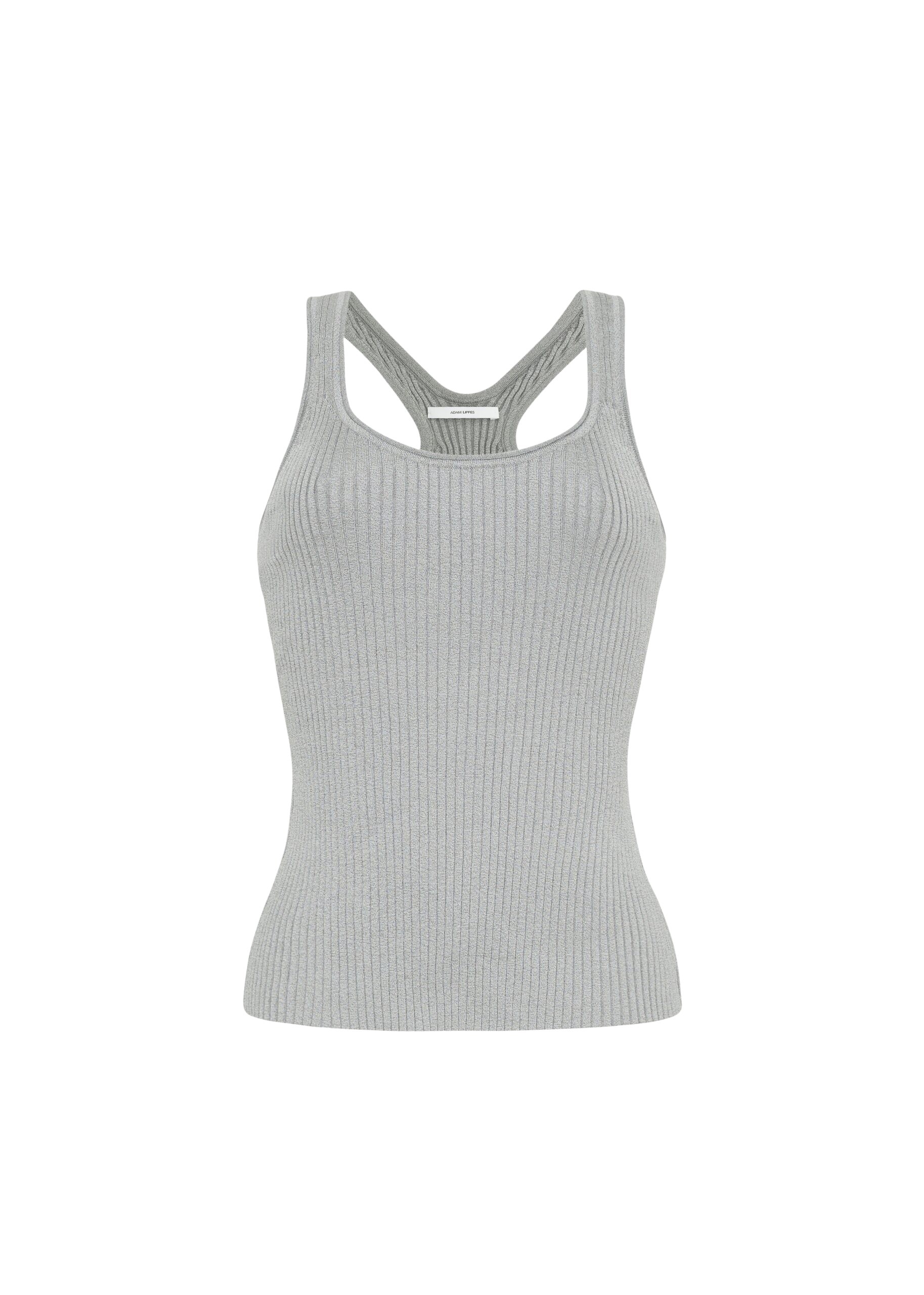 Adam Lippes Peretti Tank in Light Grey Knit