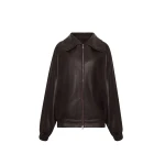 Adam Lippes Presley Bomber in Mocha Jacket