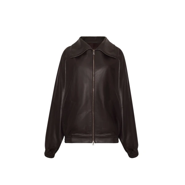 Adam Lippes Presley Bomber in Mocha Jacket