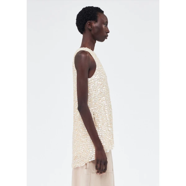 Adam Lippes Rami Top in Ivory, view 3