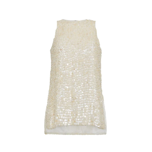 Adam Lippes Rami Top in Ivory
