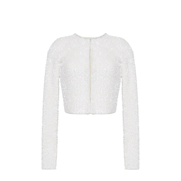 Adam Lippes Raya Cardigan in Ivory