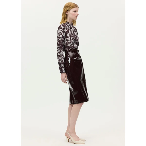 Adam Lippes Rei Skirt in Aubergine, view 3