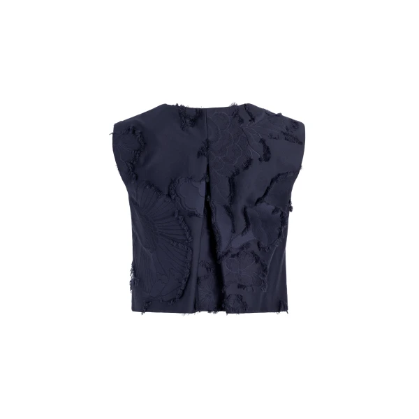 Adam Lippes Remo Top in Navy, view 5