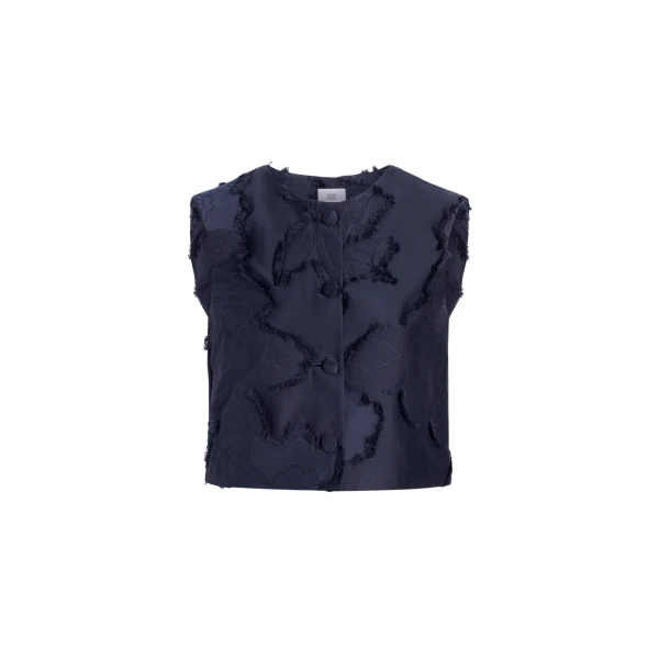 Adam Lippes Remo Top in Navy