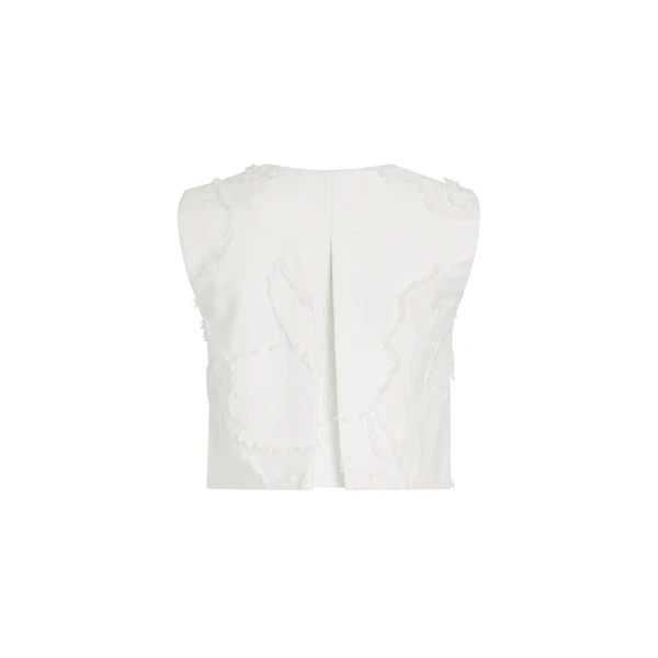 Adam Lippes Remo Top in White, view 5