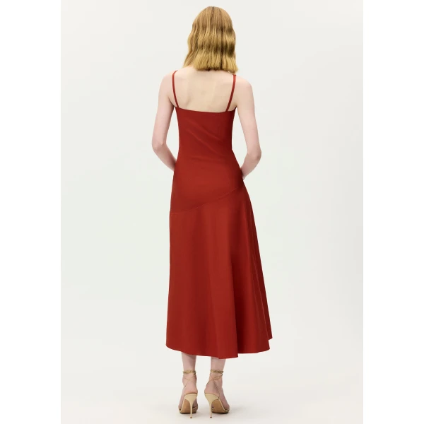 Adam Lippes Ren Dress in Persimmon, view 3
