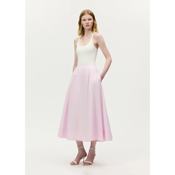 Adam Lippes Rene Skirt in Pale Pink, view 2