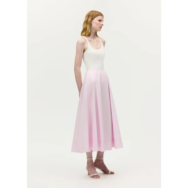 Adam Lippes Rene Skirt in Pale Pink, view 3
