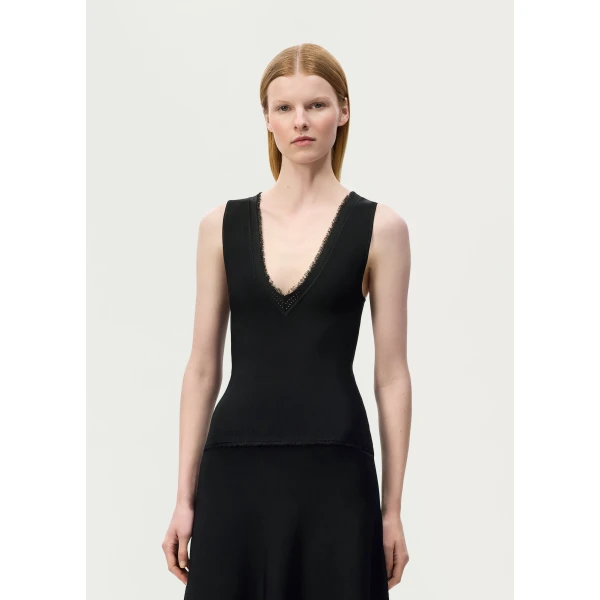 Adam Lippes Ria Top in Black, view 2